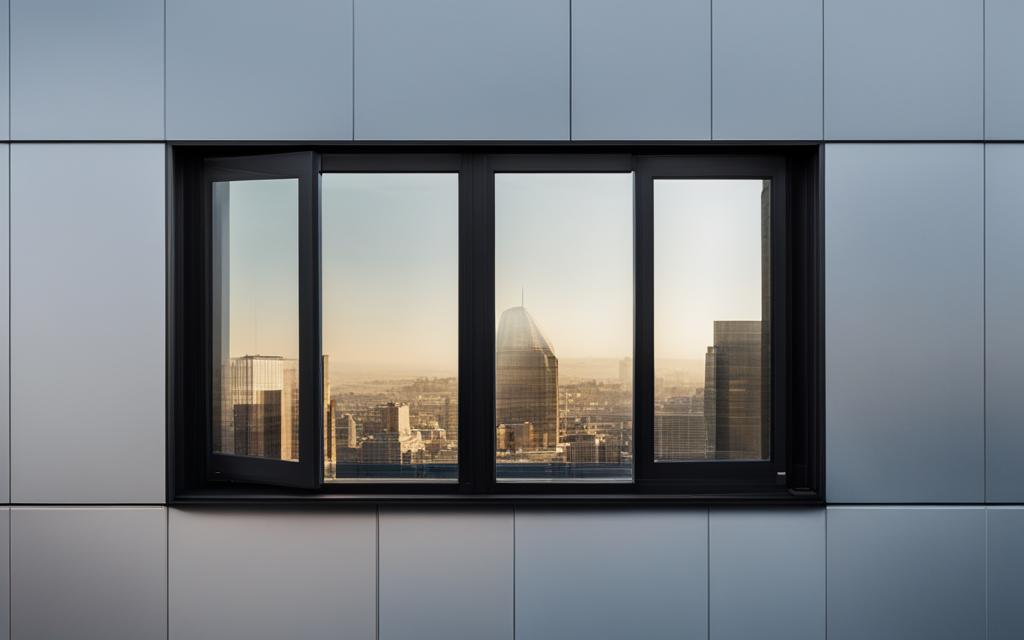 Ventanas con Cristal Termopanel de edficio reflejando el atardecer